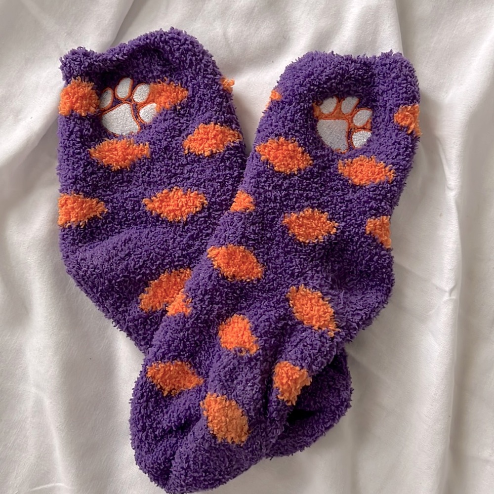 Clemson Fuzzy Socks